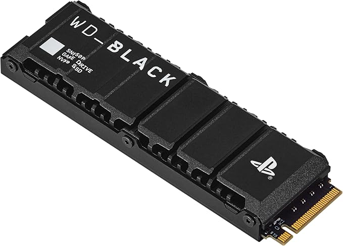 WD_BLACK 4TB SN850P NVMe M.2 SSD Officially Licensed Storage Expansion for PS5 Consoles, up to 7,300MB/s, with heatsink - WDBBYV0040BNC-WRSN,Black
