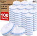100 Count Disposable Toilet Brush,Toilet Cleaner Wand Refills Compatible with Most Toilet Brushes- No Falling Apart, Fresh Fragrance，4X Cleaning Power，Bathroom Cleaning.