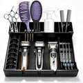 NICEMOVIC Large Barber Station Organizer, Scissors Holder Box, Barber Accessories Supplies, Professional Salon Hairdressing Scissors Rack Holder Storage Organizer for Hairstyling Combs Clips Brushes