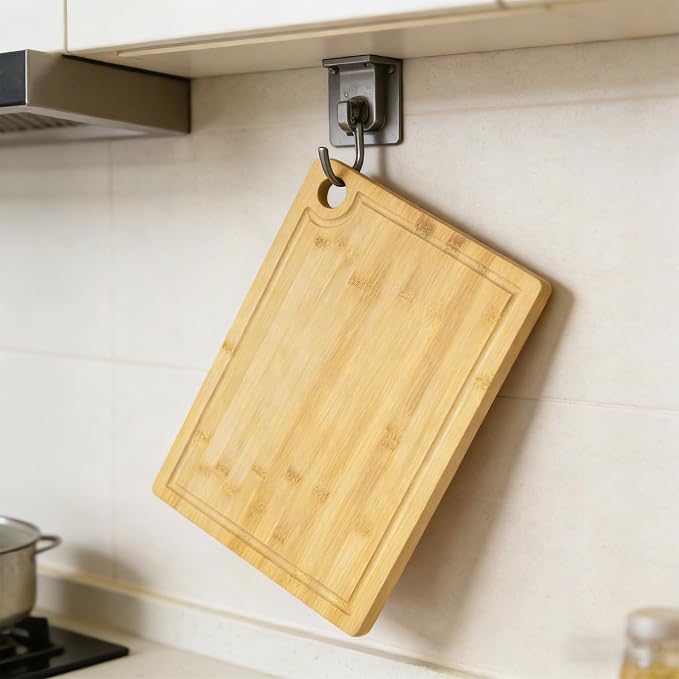 Utoplike Bamboo Cutting Board 16 x 12 in, Chopping Boards with Juice Groove | for Meat, Vegetables, Fruits, for Kitchen Countertop, 0.55"Th