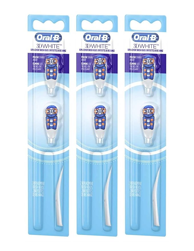 Oral-B 3D White Replacement Brush Heads 2 Count (Pack of 3)