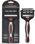 CHI for Dogs 2 in 1 Dematting and Deshedding Rake, Dual Head Dog Grooming Tool with Wide Tooth Dematting Rake and Fine Deshedding Rake, Detangler Comb for Thick Double and Long Dog Coat