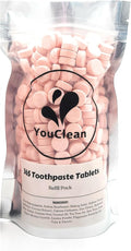 Refill Pack - 365 Toothpaste Tablets - Natural Remineralization & Whitening with Nano Hydroxyapatite - Travel or Daily Use - Fluoride Free (Strawberry365)