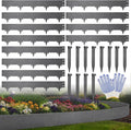 40FT Metal Landscape Edging 12-Pack, 6.5"H Corten Steel Lawn Edging | 12 Stakes, 100-year Service Life, Hammer-in Garden Edging Border, Flexible DIY, for Lawn, Flower Bed, Tree Ring, Pathway