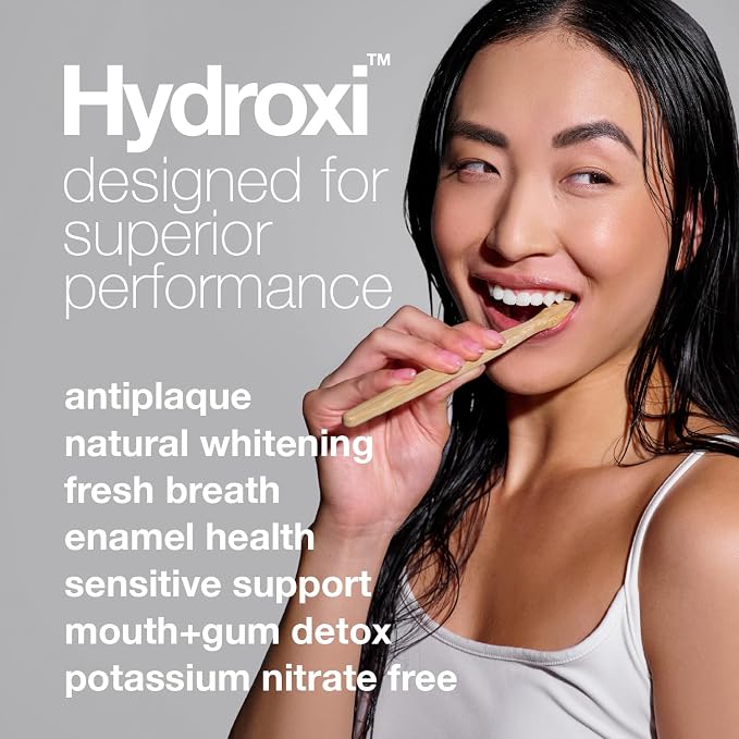 Davids Nano Hydroxyapatite Sensitive Whitening Peppermint 4oz (3 Pack) | Fluoride Free, Remineralizing, Antiplaque Protection, SLS Free, Made in USA, Davids Hydroxi
