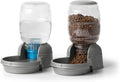 Petmate Replendish Gravity Automatic Dog Water Dispenser Pet Waterer and Pet Feeder Set with Microban Protection Base, 100% BPA Free, Wide Mouth Bowl - 0.5 Gallon Water, 2 lb Food