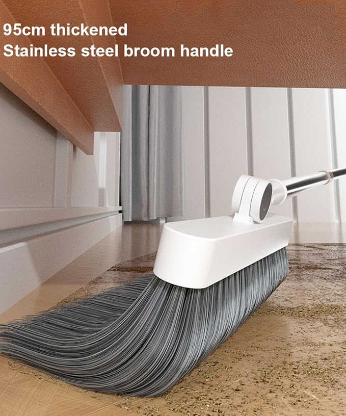 Hand Broom and Dustpan Set,Collapsible Broom with Dustpan Combo for Sweeping Indoor,Angle Broom for Home Office Kitchen Lobby Floor Pet Hair Outdoor Cleaning