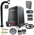 LiftMaster CSL24UL Commercial Slide Gate Operator – High-Traffic Gate Opener Kit with 811LM Remotes, KPW5 Keypad, myQ 828LM Gateway, LMRRUL Photo Eye, S505AL, LA Ornamental 42" Pedestal, CP4 Cartell