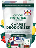 Good Natured Brand | Carpet Deodorizer & Freshener Powder | 31 oz Pet Odor Eliminator for Strong Odor & Pet Urine | Tropical Volcano 2026 Scent | Safe for Homes with Pets