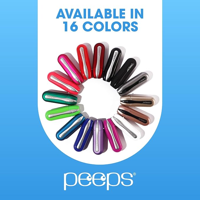 Peeps Glasses Cleaner - for Eyeglasses, Reading Glasses, and More - Lens Cleaner with Carbon Microfiber Tech-Soft Touch Red-3 Count (Pack of 1)