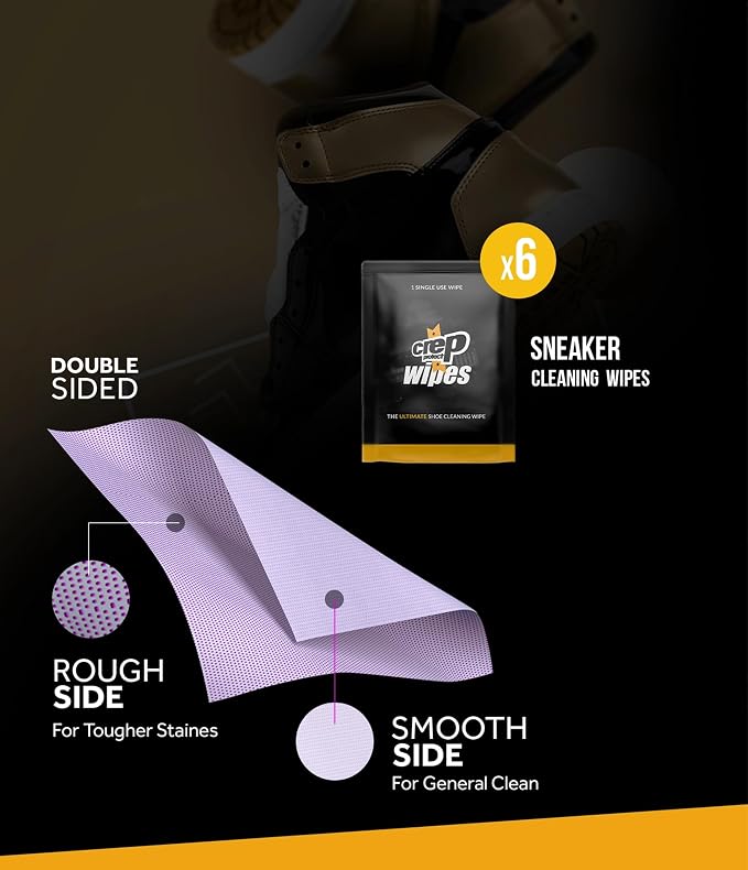 Crep Protect Shoe Care Pack - Premium Sneaker Cleaning Kit with 6 x Sneaker Wipes, 2 x Pill, Eraser, 3.5 oz Cleaning Solution, Microfibre Cloth & Brush