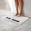 Muddy Mat® | Chenille Bathroom Rugs Quick Dry Microfiber Mats Non Slip Washable, Extra Thick, Soft and Highly Absorbent Bath Mats for Bathroom, Kitchen, and Shower Floor - White 18"x28"