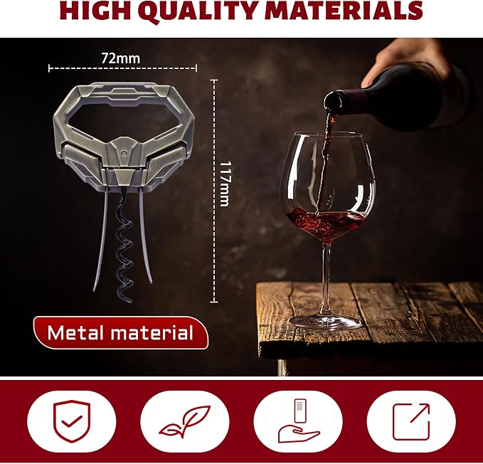 3-in-1 Ah So Wine Opener, Two-Prong Vintage Cork Puller & Remover | Vintage Cork Saver,3-in-1 Versatility,Stainless Steel Build,Effortless Uncorking,Gift Box Included