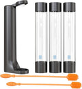 Fizzpod Home Soda Maker Sparkling Water Carbonator With 3 Bottles and 2 Bottle Brushes (Black)