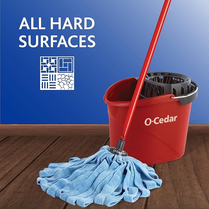 O-Cedar Microfiber Cloth Mop (Microfiber Cloth Mop with 3 Extra Refills)