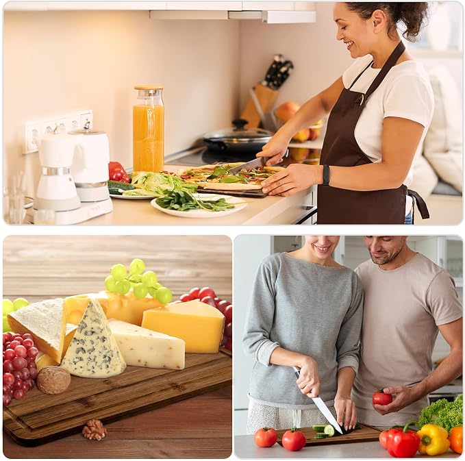 Patelai 12 Pack Bulk Plain Cutting Board Set Kitchen Chopping Boards Rectangular Blank Cutting Board Wood Crafts Serving Boards for Christmas Wedding DIY Engraving Gifts (Acacia Wood,12 x 8 Inch)