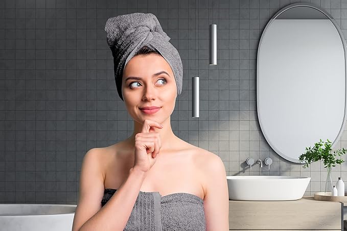 Tens Towels 4 Piece Extra Large Bath Towels 30 x 60 Inches, Dark Grey | 100% Cotton, Larger & Lighter Weight, Quicker to Dry, Super Soft and Absorbent, Perfect for Bathroom