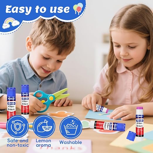 216 Pack Glue Sticks Bulk for Kids, Disappearing Purple Glue Sticks for Classroom and Teacher Supplies.0.18 OZ kids glue Dries Clear, Non-Toxic, Washable, Back to School Supplies and Student Must Have