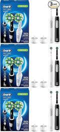 Oral-B Pro 1000 CrossAction Electric Toothbrush, Black and White, 2 Count (Pack of 3)