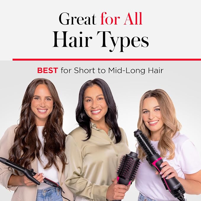 REVLON One-Step Volumizer Plus Hair Dryer and Styler | More Volume, Less Damage, and More Styling Control for Easy and Fast Salon-Style Blowouts, Plus Travel Friendly (Black)