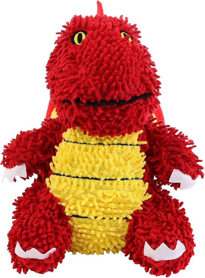 MIGHTY® 2 Pack Microfiber Medium Dragon Dog Toys | Ultra Durable Plush Toy with Multiple Layers & Reinforced Seams , Washable and Floats , Mighty® Construction