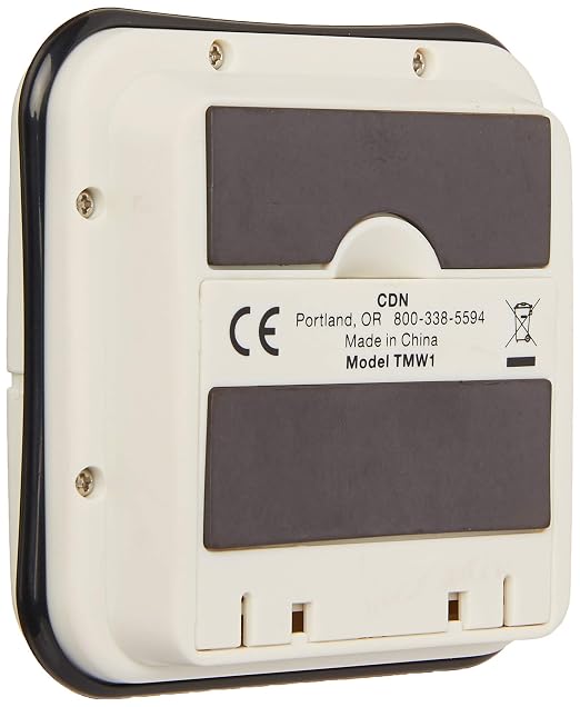 CDN Waterproof Kitchen Timer | Big Digital Display | 90-Second Loud Alarm with Flashing Light | Shatterproof & Steamproof | Magnet & Stand Mount | Ideal for Chefs | TMW1