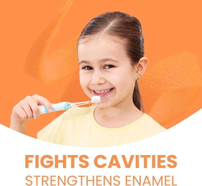 Ollie Fluoride Free 10% Nano Hydroxyapatite Toothpaste, Orange, 4oz | Rod-Shaped Nano HAP, Remineralizes Enamel, Reduces Sensitivity, Reverses Small Cavities, Naturally Whitens Teeth, (Pack of 1)