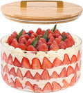 LOVYANXUE Large Salad Bowl, 10 inch Trifle Bowl with Sealed Lid, Versatile Mixing and Serving Bowl for Laying Ice Cream, Cake, Salad, Fruit, Baking, Dessert and Party Diy, Microwave Safe
