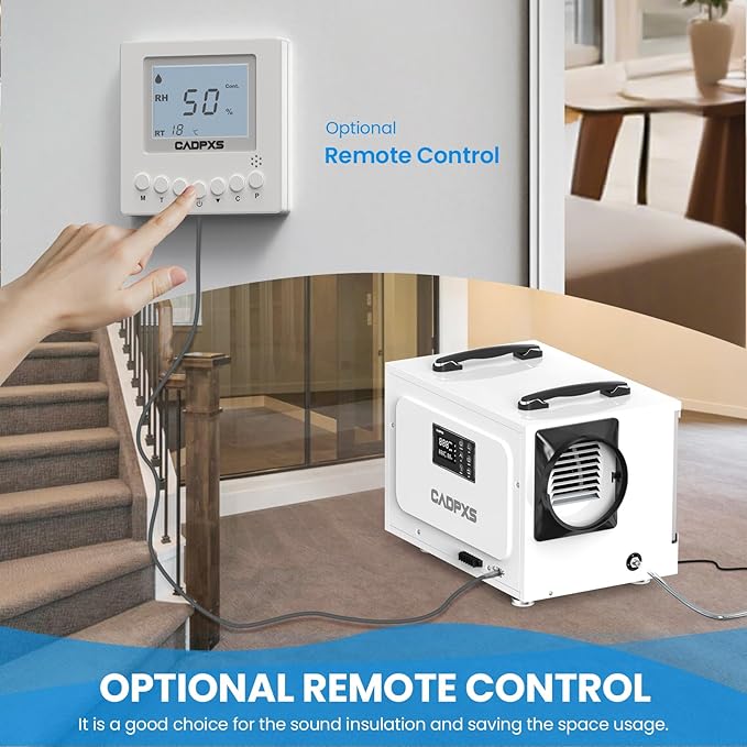 CADPXS Crawl Space Dehumidifier with Pump, 125 Pints Commercial Dehumidifiers with Drain Hose, Dehumidifier for Crawlspace, Basements & Water Damage Use, Memory Restart, cETL, 5 Years Limited Warranty