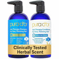 PURA D'OR Hair Thinning Therapy Biotin Shampoo and Conditioner Set, CLINICALLY TESTED Effective Results, Hair Thickening Products For Women & Men, Herbal Scent, Color Safe, 16oz x2