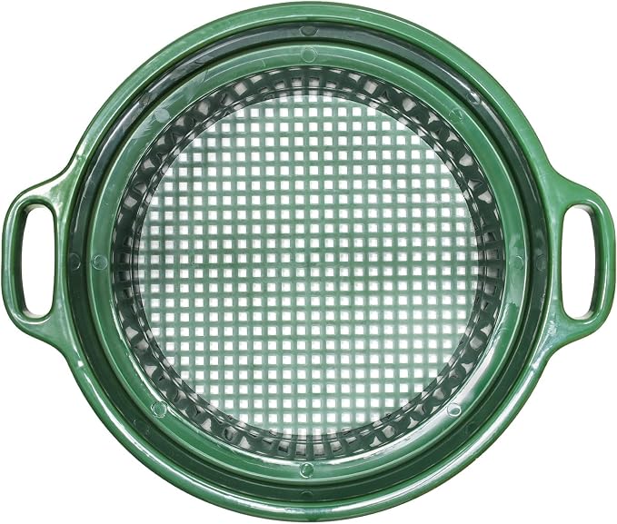 ASR Outdoor DEEP Stacking 1/4" Classifier Screen with Handles, Heavy Duty 5 Gallon Plastic Sifting Sieve