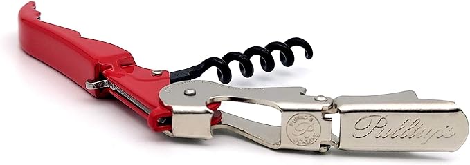 Pulltap's Genuine Slider 900 Waiter's Corkscrew – Double-Hinged Wine Key with Sliding Foil Cutter – Patented Design – Made in Spain – Rojo (Red)