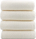 YTYC 29x59 Bath Towels,Towels for Bathroom,White,4-Pieces | Super Soft,Highly absorbent,Hanging Loop,No Lint Ball,Quick Drying,Light Weight,80% Polyester 20% Nylon