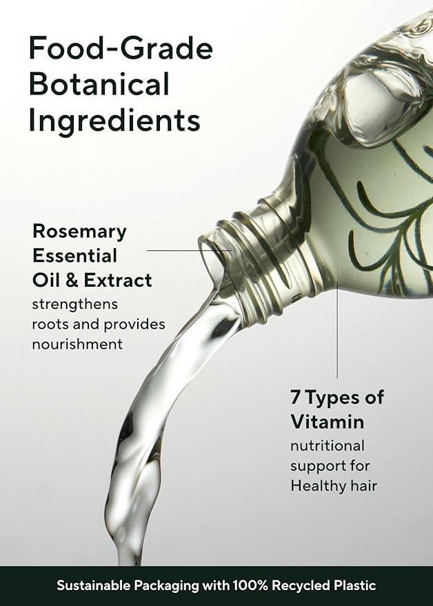 AROMATICA Root Enhancer Rosemary Water for Hair Growth spray - with Rosemary hair oil & caffeine & biotin - Korean hair care for hair thinning & hair loss - free from silicone, paraben and sulfate