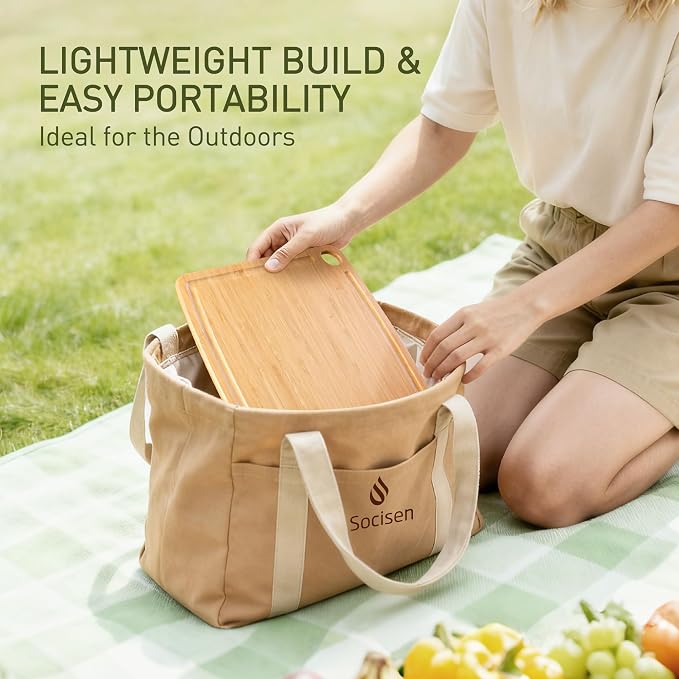 Lightweight Durable Bamboo Cutting Board with Non-Slip Feet, Extra Large Big Wood Cutting Boards for Kitchen with Juice Groove, Wooden Charcuterie & Chopping for Fruit, Vegetables & Cheese