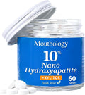 Mouthology 10% Nano Hydroxyapatite Toothpaste Tablets Fluoride Free, Whitening*, Rod Shaped nHa, Xylitol Toothpaste for Adults, Enamel Care*, Sensitive Teeth*, SLS Free, Mint 60 Pack (USA Made)