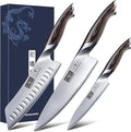 HOSHANHO 3 Pieces Knife Set, Professional Japanese Kitchen Knife Set | Ultra Sharp Japanese High Carbon Stainless Steel Chef Knives Sets with Ergonomic Pakkawood Handle