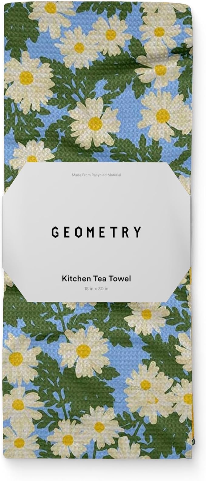 GEOMETRY Spring Kitchen Towels - Quick Dry Microfiber Cloth Spring & Summer Dish Towels for Kitchen Drying - Premium Quick Dry Towel - Daisy Delight, 18" x 30" - 1-Pack