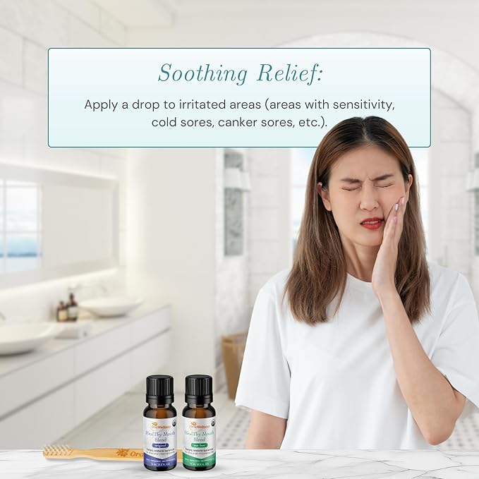 OraWellness Healthy Mouth Blend Organic Tooth Oil, Fluoride Free Rinse | Made in the USA with Essential Oils, Natural Toothpaste & Mouthwash Alternative, Supports Healthy Mouth, Teeth & Gums