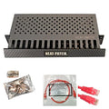 Neat Patch MINI 1U Low Profile Cable Management Kit - 2 Packs w/ 48 CAT6 Patch Cables (1FT Red)