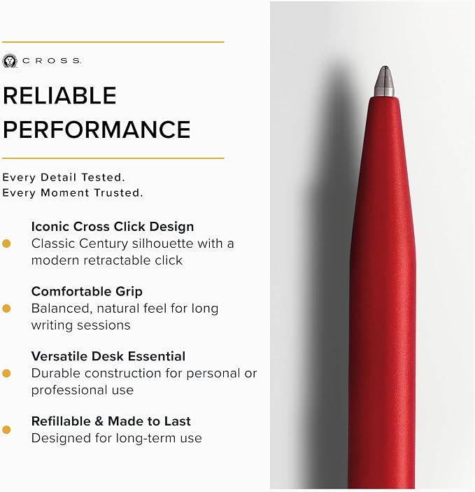 Cross Click Crimson Lacquer Ballpoint Pen in Gift Box (AT0622-119)