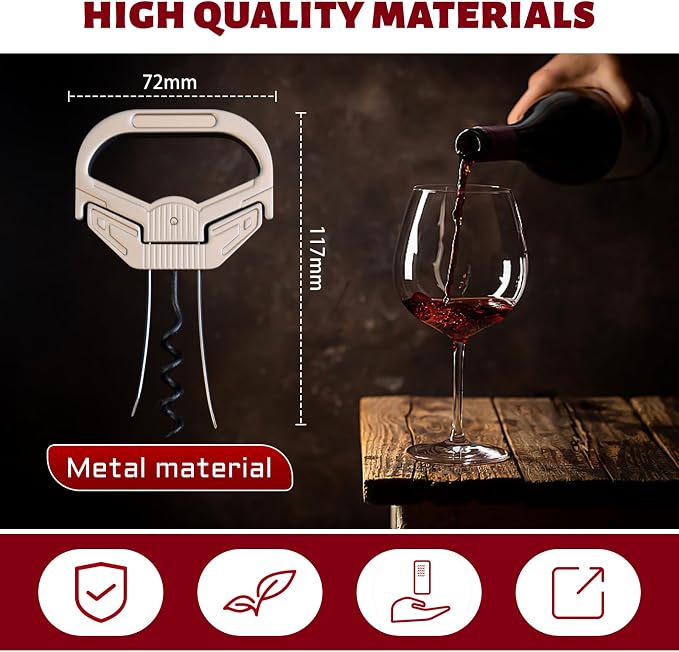 Sleek 3-in-1 Ah So Wine Opener & Two Prong Cork Remover | Vintage cork saver,3-IN-1 versatility,Sleek Design,Sommelier Essential,Portable with Sheath