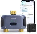 2 Zones WiFi Water Timer Brass Inlet and Outlet, Sprinkler Timer for Garden Hose, APP Remote Control WiFi Hose Timers with Gateway, Voice Control with Alexa, Rain Delay and Manual Mode for Watering