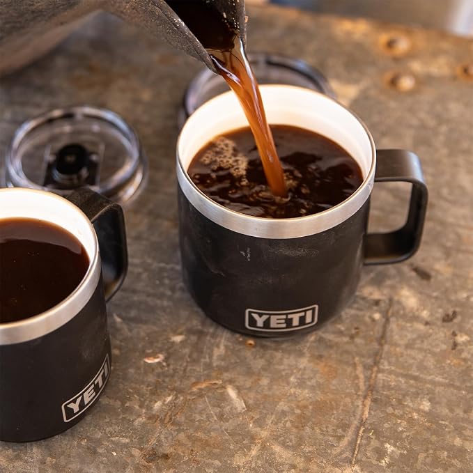 YETI Rambler 14 oz Ceramic Lined Stackable Mug, Vacuum Insulated, Stainless Steel with MagSlider Lid, Ridgeline
