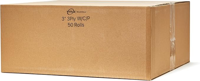 3 X 65' 3-ply White/Canary/Pink Carbonless Kitchen Paper 50 Rolls TMU 220, 50 Rolls
