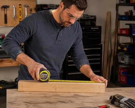 10 Pack - Tape Measures 25ft / 7.5m – Inch & Centimeter Marks. Rugged Outer Shell with Easy Grip Design - High Visibility Steel Tape - Thumb Lock - Autowind - Belt Clip – Retractable Measuring Tape