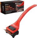 NEWKITCHEN Grill Brush for Outdoor Bristle-Free Steam Cleaning, BBQ Brush Replaceable Kevlar Head with Grill Scraper, Safe Long Handle Barbecue Grill Cleaner