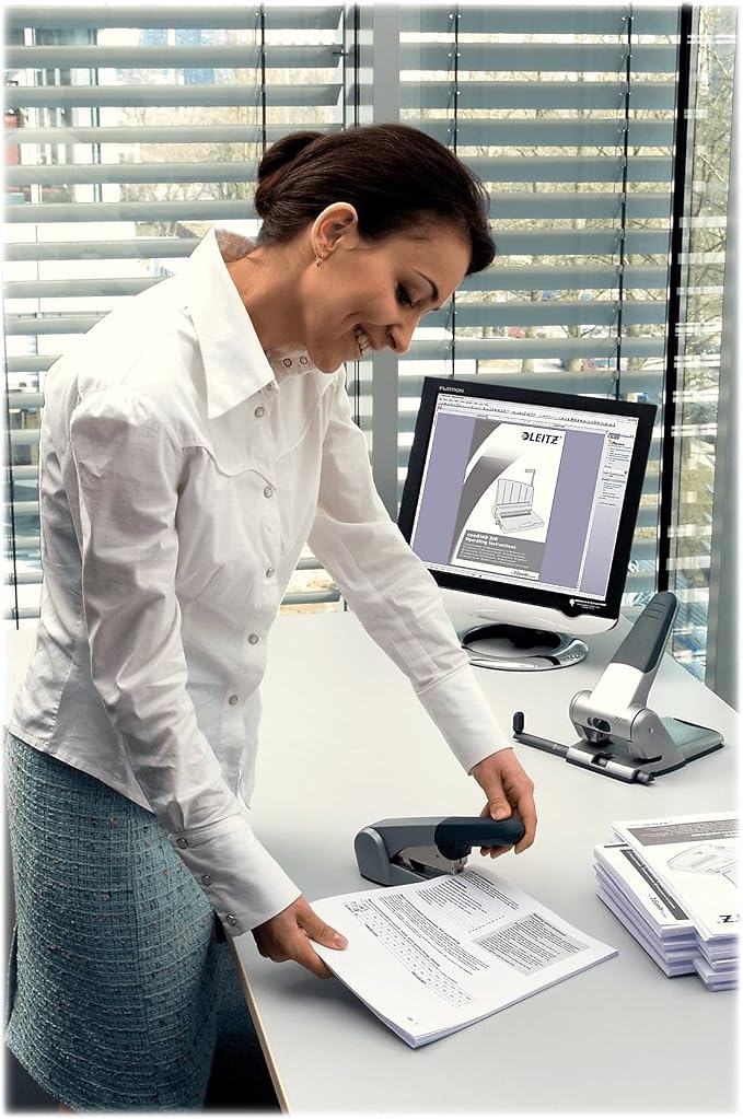 Rapid 02892 Heavy Duty Cartridge Stapler, 80 Sheet Capacity, Silver