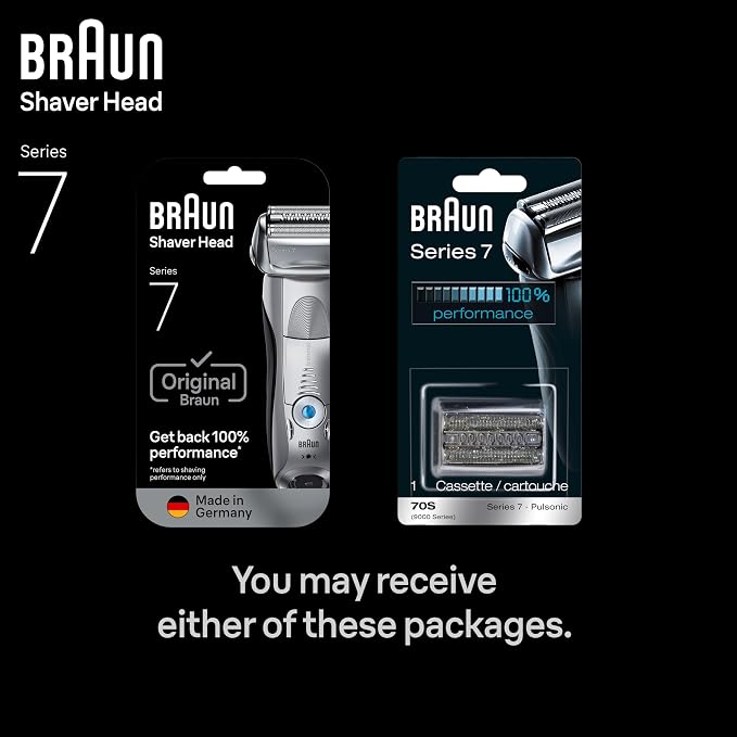 Braun Series 7 70S Electric Shaver Head Replacement Cassette – Silver