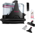 Portable Carpet Cleaner，18kPa Handheld Spot Cleaner for Upholstery and Car Interior，Pet Stain Remover with 500ml Tank，Lightweight for Sofa，Couch，Stairs，Mattress，Black and Pink